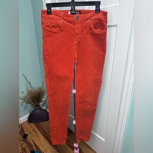 Kut from the kloth womens jeans size 4 “diana skinny” euc burnt orange corduroy